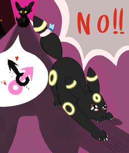 bdsm black_body bodily_fluids bondage bound claw_marks dominant dominant_male feral forced fur gender_symbol gender_symbol_penetration group heart_symbol imminent_rape imminent_sex lewd_symbolism male male/male paws red_eyes ribbons_(anatomy) scared simple_background symbol tail tears text ddd777 nintendo pokemon eeveelution generation_2_pokemon generation_6_pokemon pokemon_(species) sylveon umbreon absurd_res colored hi_res