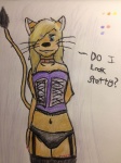 blonde_hair collar corset cute feline girly hair jaz jazthelion lace leggings lingerie lion long_hair makeup male mammal
Rating: Safe
Score: 0
User: JazTheLion
Date: March 03, 2014