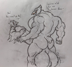 anthro balls beak biceps big_balls big_muscles big_penis bodily_fluids cock_vore duo erection feathers fur genital_fluids genitals huge_balls huge_muscles huge_penis humanoid_genitalia hyper hyper_balls hyper_genitalia hyper_penis male male/male male_pred muscular muscular_anthro muscular_male nude open_mouth pecs penetration penile penis simple_background size_difference smile text vein veiny_penis vore ivore ben_the_penguin avian bird king_penguin penguin
