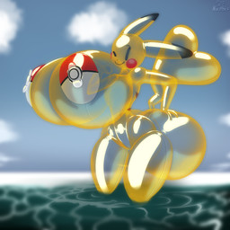 anthro barely_visible_genitalia barely_visible_vulva big_breasts big_butt breasts butt curvy_figure female genitals hourglass_figure huge_breasts huge_butt inflatable living_sex_toy solo vulva water norithics nintendo pokemon rip_slyme animate_inanimate generation_1_pokemon living_inflatable living_sex_doll pikachu pokemon_(species) 1:1 hi_res