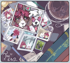anthro beverage bread clothing coffee croissant eyewear female food fur glasses hair heart_symbol horn male male/female pastry pen photo pregnant pregnant_female red_hair teeth tongue tongue_out white_body white_fur snowfoxy66 snow_(snowfoxy66) valleria_(vellbell) arctic_fox bovid canid canine caprine domestic_sheep fox jacob_sheep mammal sheep true_fox digital_media_(artwork)