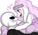 alternate_universe anthro black_clothing black_suit blush bone clothing dress duo female fur heart_symbol male pink_eyes simple_background skeleton skull smile suit white_background white_body white_fur friisans altertale undertale undertale_(series) sans_(altertale) sans_(undertale) toriel toriel_(altertale) animated_skeleton boss_monster_(undertale) bovid caprine mammal undead hi_res