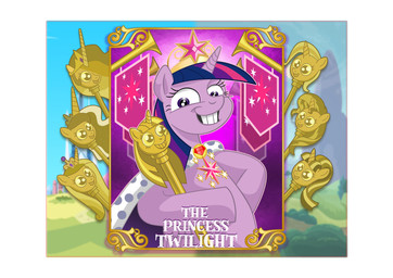 crown female feral grin hair headgear horn humor insane royalty scepter smile solo unicorn_horn wings wangkingfun friendship_is_magic hasbro my_little_pony mythology twilight_scepter_(mlp) twilight_sparkle_(mlp) equid equine mammal mythological_creature mythological_equine winged_unicorn 2015 absurd_res hi_res