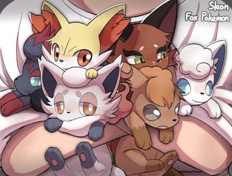 3_toes blue_eyes blush brown_body brown_eyes brown_fur eyelashes feet feral fur green_eyes grey_body grey_fur group half-closed_eyes holding_another inner_ear_fluff leg_markings markings narrowed_eyes open_mouth orange_body orange_eyes orange_fur pawpads paws size_difference smile socks_(marking) teal_eyes text toes tuft white_body white_fur sleon nintendo pokemon alolan_form alolan_vulpix canid canine fennekin generation_1_pokemon generation_5_pokemon generation_6_pokemon generation_7_pokemon generation_8_pokemon hisuian_form hisuian_zorua human mammal nickit pokemon_(species) regional_form_(pokemon) vulpix zorua 2026 english_text hi_res signature
