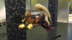 acrobatics anthro backflip big_breasts black_sclera breasts brown_body bullet bullet_time cleavage_cutout clothing cutout debris dodging female freeze_frame gun handgun hoodie lobby near_death ranged_weapon red_eyes revolver smile solo time_stop topwear under_boob weapon zampnoxis warfaremachine_(modeler) blender_cycles nintendo pokemon the_matrix warfare_lopunny generation_4_pokemon lopunny pokemon_(species) 16:9 3d_(artwork) 3d_animation animated blender_(artwork) digital_media_(artwork) hi_res no_sound short_playtime turntable_(animation) webm widescreen
