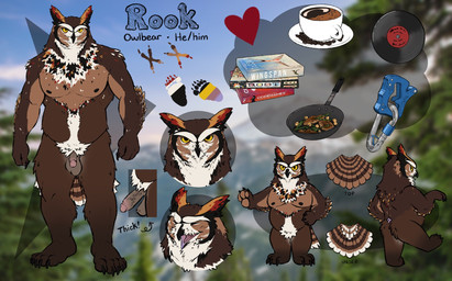 anthro balls beak book brown_body brown_feathers brown_fur carabiner chibi coffee_cup container cup erection feathers flaccid front_view fur genitals heart_symbol humanoid_genitalia humanoid_penis looking_at_viewer male male_anthro musclegut muscular muscular_anthro muscular_male nipples nude nude_anthro nude_male open_mouth orange_body orange_feathers orange_fur penis pink_penis rear_view red_body red_feathers red_fur slightly_chubby slightly_chubby_anthro slightly_chubby_male solo standing tail tail_feathers tan_body tan_feathers tan_fur vein veiny_penis vinyl_record white_body white_feathers white_fur yellow_eyes labradorszn dungeons_and_dragons hasbro wizards_of_the_coast owlbear 2024 hi_res model_sheet