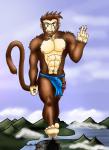 abs absurd_res aircraft airplane baboon brown_fur bulge city clothed clothing cloud ear_piercing fur hi_res hindpaw loincloth macro male mammal megasonic20 monkey muscles navel nipples outside paws penis piercing primate river skimpy solo
Rating: Explicit
Score: 1
User: Jatix
Date: April 10, 2014