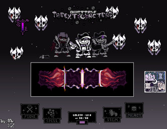 alternate_universe blood bodily_fluids bone bottomwear bow_tie clothing coat cracked_skull flaming_eyes flower food gameplay_mechanics gore gradient_background hat headgear headwear holding_melee_weapon holding_object holding_sword holding_weapon hot_dog melee_weapon plant severed_arm severed_body_part severed_limb simple_background skeleton skull sword teeth tentacles topwear weapon white_body xinzhen undertale_(series) sans_(dusttale) sans_(undertale) animated_skeleton undead absurd_res digital_media_(artwork) hi_res pixel_(artwork)