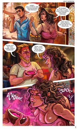 breasts clothing female feral genitals group kidnapping male mature_female nude pregnant size_transformation slightly_chubby teats text torn_clothing transformation udders vulva misty_morning camel camelid human mammal absurd_res comic english_text hi_res