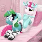 bed bedroom equine female friendship_is_magic green_eyes green_hair hair head_spinner horn lingerie lovestruck mammal my_little_pony original_character pink_hair purple_eyes smudge_proof two_tone_hair unbirthing unicorn
Rating: Explicit
Score: 2
User: Smudge_Proof
Date: March 31, 2014