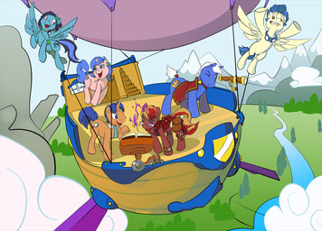 aircraft balloon balloon_support black_hair blue_eyes blue_hair book brown_eyes clock cloud cutie_mark detailed_background eyebrow_through_hair eyebrows eyelashes eyewear feathers female fluffy fluffy_tail glasses goggles grass green_eyes group hair half-closed_eyes happy horn hot_air_balloon inflatable inflatable_support jewelry magnifying_glass male mountain narrowed_eyes necklace necktie one_eye_closed open_mouth plant purple_eyes reading reading_book river scroll shield shrub sky skyscape snow stairs tail teeth telescope tongue translucent translucent_hair tree vehicle watch window wings zillford friendship_is_magic hasbro my_little_pony mythology equid equine horse mammal mythological_creature mythological_equine pegasus pony unicorn 2012 digital_media_(artwork) hi_res signature