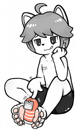 4_fingers 4_toes ahoge anthro bandage bangs black_bottomwear black_clothing black_eyes black_nose bottomwear censored_nipples clothed clothing disembodied_penis duo facial_tuft feet finger_on_penis fingers foot_fetish foot_focus foot_play footjob forced forced_masturbation fur genitals grey_hair hair hand_on_cheek humanoid_genitalia humanoid_penis licking licking_lips looking_at_another looking_down male male/male masturbation offscreen_character offscreen_male penis photo playing rape sex sex_toy shorts simple_background sitting sitting_on_ground smug smug_face spandex spandex_clothing spandex_shorts teasing teasing_with_finger tight_bottomwear tight_clothing tight_shorts toes tongue tongue_out topless topless_anthro topless_male tuft white_background white_body white_ears white_fur young young_anthro young_male mentha tenga domestic_cat felid feline felis mammal censored hi_res
