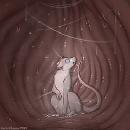 blue_eyes bodily_fluids countershading dripping extreme_size_difference feral fur grey_body grey_fur internal micro oral_vore organs saliva saliva_drip saliva_on_face saliva_on_foot saliva_string size_difference stomach stomach_acid vore white_body white_fur worried_look aurorabound mammal mouse murid murine rodent