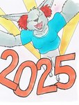 anthro female female_anthro pokemorph solo nyghtmar3 new_year_2025 nintendo pokemon laura_(nyghtmar3) canid fennekin generation_6_pokemon mammal pokemon_(species) shiny_pokemon 2025 hi_res traditional_media_(artwork)