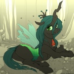 air_freshener fangs female feral horn insect_wings quadruped solo tail teeth wings javanshir friendship_is_magic hasbro little_trees my_little_pony queen_chrysalis_(mlp) arthropod changeling 1:1