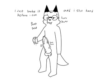 animal_genitalia animal_penis anthro balls big_balls big_penis bodily_fluids broken_sex_toy canine_genitalia canine_penis dripping eyewear femboy genital_fluids genitals glasses huge_penis knot knotted_penis looking_at_viewer male masturbation nerd penetrable_sex_toy penile penile_masturbation penis precum precum_drip precum_squirt sex_toy solo standing text throbbing throbbing_penis vein veiny_balls veiny_penis foxfreeguy roddy_(foxfreeguy) canid canine fox mammal absurd_res english_text hi_res monochrome