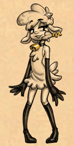 4_fingers anthro armwear biped boots clothing collar cowbell cowbell_collar crossgender ear_piercing ear_ring elbow_gloves eyebrow_through_hair eyebrows eyelashes femboy fingers footwear ftm_crossgender fur gloves hair half-closed_eyes handwear horn lips looking_aside male male_anthro mostly_nude mostly_nude_anthro mostly_nude_male narrowed_eyes piercing pigeon_toed pseudo_clothing ring_piercing shoes short_horn short_tail small_horn smile snout solo standing tail translucent translucent_hair wool_(fur) wool_hair soulcentinel droopy_(series) metro-goldwyn-mayer sheep_wrecked leggy_lamb bovid caprine domestic_sheep mammal sheep 2026 full-length_portrait monochrome portrait restricted_palette sepia story story_in_description