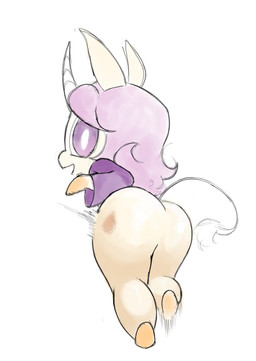 anthro big_eyes bottomless butt_slap clothed clothing female fur hair hooves horn loli slap solo tail young young_female punishedtooner mythology roblox toons_universe phantasia_(toon's_universe) equid equine mammal mythological_creature mythological_equine unicorn absurd_res hi_res