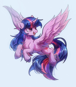 female feral fetlocks fluffy flying hair horn long_hair simple_background smile solo white_background wings tkotu1 friendship_is_magic hasbro my_little_pony mythology twilight_sparkle_(mlp) equid equine mammal mythological_creature mythological_equine winged_unicorn hi_res