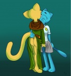agingsemimiscellani butt crossover feline female grope katia_managan khajiit kissing lesbian nicole_watterson prequel raised_tail robe skirt tail_grab the_amazing_world_of_gumball the_elder_scrolls video_games
Rating: Questionable
Score: 18
User: pingpong101
Date: October 08, 2012