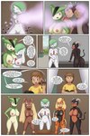 2:3 absurd_res alley anthro anthrofied arcanine big_breasts black_body black_fur blonde_hair breasts brown_body brown_fur colored comic decourem dialogue english_text female fur gardevoir gender_transformation generation_1_pokemon generation_2_pokemon generation_3_pokemon generation_4_pokemon generation_5_pokemon genitals green_body green_hair group hair hi_res hiding horn houndoom human knockout legendary_pokemon lopunny male mammal mtf_transformation nintendo nipples nude orange_body orange_fur pokemon pokemon_(species) pokemon_move pokemorph pre-transformation psychic_powers pussy species_transformation speech_bubble tan_body tan_fur text threatening transformation violence virizion white_body