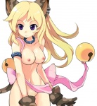 bell blonde_hair breasts clothing collar female gloves hair handwear nipples pubes solo trickster third-party_edit unknown_artist trickster_online animal_humanoid cat_humanoid felid felid_humanoid feline feline_humanoid humanoid mammal mammal_humanoid