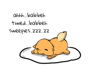 ambiguous_feral ambiguous_gender baby_talk bald dialogue egg_(food) eyes_closed feral food fur lying monotone_body monotone_fur neonate on_front orange_body orange_fur parody sleeping solo sound_effects tail text vowelless vowelless_sound_effect yellow_tail young young_ambiguous young_feral zzz carpdime fluffy_pony gudetama fluffy_pony_(species) food_creature hybrid mammal digital_media_(artwork) english_text low_res