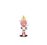 anthro clothing dunce_cap eyes_closed female fur happy hat headgear headwear pink_body pink_fur shitpost simple_background smile solo thin_thighs white_background spinstellar sega sonic_the_hedgehog_(series) amy_rose eulipotyphlan hedgehog mammal 2023 hi_res meme