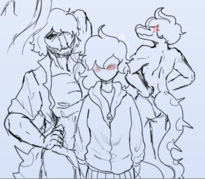 anthro blush butt clothed clothing collared_shirt crossgender dress_shirt female ftm_crossgender group hair hand_behind_head imminent_sex imminent_threesome long_hair long_tail male mature_anthro mature_male mtf_crossgender muscular muscular_anthro muscular_male open_clothing open_shirt open_topwear pecs shirt skimpy smile snout spiked_tail spikes spikes_(anatomy) stubble tail topwear trio underwear underwear_only sakamtosng cavemanon_studios goodbye_volcano_high ko_op_(game_developer) snoot_game anon_(snoot_game) nick_(gvh) nova_(snoot_game) baryonyx dinosaur human mammal prehistoric_species reptile saurischian scalie spinosaurid theropod 2025 monochrome sketch father_(lore) father_and_child_(lore) father_and_son_(lore) parent_(lore) parent_and_child_(lore) parent_and_son_(lore) son_(lore)