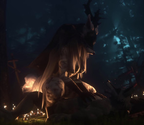 ambience anthro anthro_on_anthro anthro_penetrated anthro_penetrating antlers bent_legs big_breasts bodily_fluids bone bouncing_breasts breasts candle candlelight claws cowgirl_position cowl duo ears_back erection eyes_closed facial_markings female female_on_top female_penetrated foreskin forest from_front_position fur genitals grass grey_body grey_fur hair hand_on_chest head_markings horn humanoid_genitalia humanoid_penis internal internal_vaginal larger_anthro larger_female light long_hair looking_pleasured lying male male/female male_on_bottom male_penetrating male_penetrating_female markings mask mask_(marking) moan muffled night nipples nude on_back on_bottom on_ground on_top open_mouth outside penetration penile penile_penetration penis penis_in_vagina pivoted_ears plant red_eyes retracted_foreskin sex size_difference skull smaller_anthro smaller_male sound_effects tail teeth tree vaginal vaginal_penetration pyx_up_styx sound_warning furromantic_(modeler) opennsfwsp_(va) valorlynz_(modeler) bloodborne dreamworks fromsoftware mythology puss_in_boots_(franchise) sony_corporation sony_interactive_entertainment death_(puss_in_boots) vicar_amelia beast_(bloodborne) canid canine canis cleric_beast_(bloodborne) eldritch_abomination mammal mythological_canine mythological_creature werecanid werecreature wolf 2025 3d_(artwork) 3d_animation animated blender_(artwork) crossover digital_media_(artwork) hi_res high_framerate loop short_playtime sound