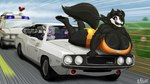 anthro big_breasts black_body black_fur black_pawpads black_tongue bone breasts butt car claws clothing eyebrows female fingers fur group huge_breasts inside_car inside_vehicle muscular muscular_anthro muscular_female pawpads profanity skull skull_head tail text toe_claws tongue tongue_out trio vehicle white_body white_fur mrmelted cadillac dodge_challenger ghostbusters helluva_boss mythology scp_foundation loona_(helluva_boss) octavia_(helluva_boss) scp-1471-a avian avian_demon bird canid canid_demon canine demon hellhound malo mammal mythological_canine mythological_creature owl owl_demon 16:9 2024 absurd_res english_text hi_res widescreen