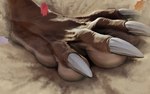 4_toes anthro black_body countershade_feet countershading feet female foot_focus solo toes white_body allandox tyrianna dinosaur prehistoric_species reptile scalie absurd_res hi_res