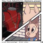 1:1 2018 comic digital_media_(artwork) domestic_pig hamton_j._pig hi_res jewelry lirkov male mammal necklace solo suid suina sus_(pig) tiny_toon_adventures warner_brothers