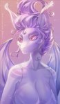 anthro breasts clothed clothing eyebrows eyelashes female hair pink_eyes purple_hair solo naiterion mythology dragon mythological_creature mythological_scalie scalie 2022 digital_media_(artwork) hi_res