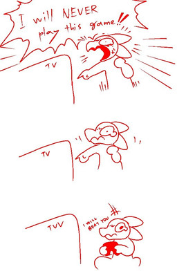 angry anthro bodily_fluids controller electronics female gaming gesture hand_gesture pointing solo speech_bubble tears television text rime_the_vixen pheronoa lizard reptile scalie monochrome