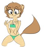 anthro bra brown_hair chest_tuft clothed clothing female fur green_bra green_clothing green_panties green_underwear hair panties short_hair simple_background solo tan_body tan_fur training_bra tuft underwear underwear_only white_background young young_anthro young_female gold-white-kott sheryl_(gold-white-kott) domestic_cat felid feline felis mammal 2022 digital_drawing_(artwork) digital_media_(artwork)