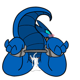 after_sex animal_genitalia anthro bdsm blush bodily_fluids bondage bound cloaca cum cum_in_cloaca cum_inside female genital_fluids genitals horizontal_cloaca rear_view restraints simple_background slave solo spreader_bar submissive submissive_female white_background trout_(artist) lolori kobold reptile scalie 1:1 aliasing digital_media_(artwork)