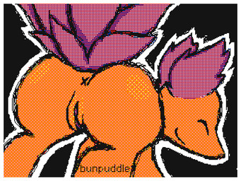 anus black_background butt eyes_closed female feral fluffy_ears genitals inviting leaf leaf_tail orange_body outline pink_ears pink_tail presenting raised_tail shaking_butt simple_background smile solo tail vulva white_outline x_anus bunpuddle deltarune undertale_(series) canid canine darkner fox mammal netskie 2d_animation 4:3 animated digital_media_(artwork) flipnote_studio_(artwork) flipnote_studio_3d_(artwork)