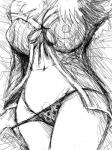 anthro big_breasts black_and_white bovid breasts camel_toe caprine clothing clothing_pull domestic_sheep faceless_character faceless_female female hi_res hladilnik jane_doe_(hladilnik) lingerie mammal monochrome navel nipples not_furry panties panty_pull pubes sheep solo translucent translucent_clothing underwear underwear_pull