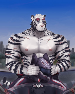 abs absurd anthro barazoku biceps big_bulge big_muscles big_pecs black_stripes bottomwear bulge clothed clothing eyewear eyewear_on_head first first_person_view frottage fur genitals glans half-closed_eyes huge_muscles male male/male male_pov manly mountain muscular muscular_legs muscular_male muscular_thighs narrowed_eyes open_bottomwear open_clothing open_pants pants pecs penile penis penises_touching scar scars_all_over sex solo solo_focus stripes studio sunglasses sunglasses_on_head tail underwear underwear_only vein view wearing_sunglasses white_body white_fur x_scar arias_is_dragon arknights hypergryph studio_montagne mountain_(arknights) absurd_res hi_res