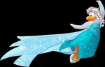 blue_cape blue_clothing blue_dress blue_footwear braided_hair braided_ponytail cape clothing dress female footwear hair long_hair looking_aside ponytail solo toony translucent_sleeves white_hair unknown_artist club_penguin disney frozen_(disney) elsa_(frozen) avian bird penguin absurd_res alpha_channel crossover full-length_portrait hi_res official_art portrait