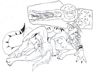 anthro bodily_fluids breasts cum cum_in_uterus cum_in_vagina cum_inside duo ejaculation erection eyes_closed female female_penetrated genital_fluids genitals impregnation impregnation_view internal interspecies knot knotting male male/female male_penetrating male_penetrating_female multiple_ova nipples nude ovum penetration penile penile_penetration penis penis_in_vagina sex sperm_cell tail tongue uterus vaginal vaginal_knotting vaginal_penetration vulva revin canid canine canis dinosaur dromaeosaurid mammal prehistoric_species reptile saurischian scalie theropod velociraptor wolf monochrome