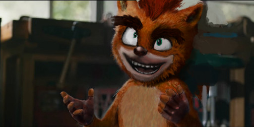 5_fingers anthro black_clothing black_fingerless_gloves black_gloves black_handwear black_inner_ear black_nose brown_eyebrows clothing countershading eyebrows fingerless_gloves fingers front_view fur gloves green_eyes handwear humanoid_hands male open_mouth open_smile orange_body orange_ears orange_fur photo_background pupils smile solo tan_body tan_countershading teeth thick_eyebrows tongue yellow_body yellow_countershading louceph activision crash_bandicoot_(series) sega sonic_the_hedgehog_(film) sonic_the_hedgehog_(series) crash_bandicoot bandicoot mammal marsupial 2019 colored digital_media_(artwork) digital_painting_(artwork) draw_over half-length_portrait painting_(artwork) photography_(artwork) portrait