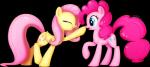 blue_eyes cutie_mark duo feathered_wings feathers female feral fur hair pink_hair smile wings ctb-36 friendship_is_magic hasbro my_little_pony mythology fluttershy_(mlp) pinkie_pie_(mlp) earth_pony equid equine horse mammal mythological_creature mythological_equine pegasus pony alpha_channel