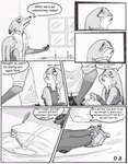 anthro bodily_fluids canid canine clothed clothing comic dialogue dipstick_ears disney duo ear_markings english_text female fox fur furniture hi_res judy_hopps key lagomorph leporid male mammal multicolored_ears nick_wilde police police_badge police_uniform rabbit red_fox table tears text the_gory_saint true_fox uniform zootopia