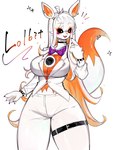 alternative_fashion anthro breasts claws clothed clothing female finger_claws fingers fluffy fluffy_tail fur hair j-fashion midriff ouji_(fashion) simple_background solo tail visual_kei white_body white_fur white_hair togetoge five_nights_at_freddy's five_nights_at_freddy's_world scottgames lolbit_(fnaf) canid canine fox mammal 2023 digital_media_(artwork) hi_res