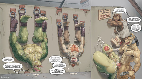 anal anal_orgasm anthro armpit_hair bdsm beer_mug big_muscles bodily_fluids body_hair bondage bound brown_body brown_fur cum cum_in_ass cum_inside cum_on_face cumshot dialogue ejaculation feet forced free_use fur genital_fluids genitals glans glory_wall green_body green_scales grey_hair group hair handjob hands-free hanging_upside_down humanoid_genitalia humanoid_penis jewelry larger_penetrated larger_sub male male/male mature_male multiple_orgasms muscular muscular_anthro muscular_male necklace orgasm penetration penile penis profanity public_use rape scales scar sex size_difference small_top_big_bottom speech_bubble submissive text through_wall toes tongue tongue_out until_they_like_it upside_down x_scar berububs bear canid canine canis lizard mammal reptile scalie wolf 16:9 english_text hi_res widescreen
