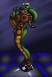 anthro apode balls bodily_fluids breasts cosplay erection genital_fluids genitals gynomorph humanoid_genitalia humanoid_penis intersex legless lipstick makeup nude penis precum serpentine solo split_form pherociouseso capcom mega_man_(series) mega_man_battle_network purgy snake_man snakeman.exe animal_humanoid draconcopode humanoid lamia reptile reptile_humanoid scalie scalie_humanoid snake snake_humanoid hi_res