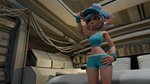 athletic_wear bottomwear bra breasts clothing female not_furry solo sports_bra thick_thighs topwear underwear notquitesfw nintendo splatoon marie_(splatoon) animal_humanoid cephalopod cephalopod_humanoid humanoid inkling marine marine_humanoid mollusk mollusk_humanoid 16:9 3d_(artwork) digital_media_(artwork) hi_res widescreen