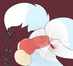 animal_genitalia animal_penis anthro balls black_body black_fur blue_body blue_fur bodily_fluids canine_genitalia canine_penis close-up crossgender cum cum_in_pussy cum_inside cumshot ejaculation female fur genital_fluids genitals green_eyes humanoid_genitalia humanoid_pussy knot knotting male male/female nude onomatopoeia penis pussy sound_effects text white_body white_fur hoodied alan_(blasmoment) arctic_fox canid canine fox mammal true_fox hi_res